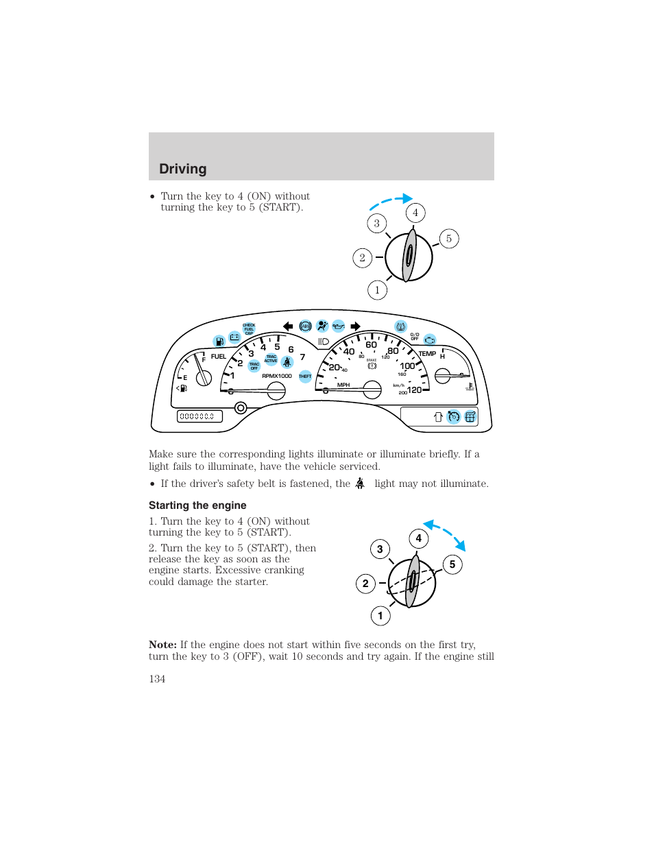 Driving | FORD 2003 Windstar v.2 User Manual | Page 134 / 240
