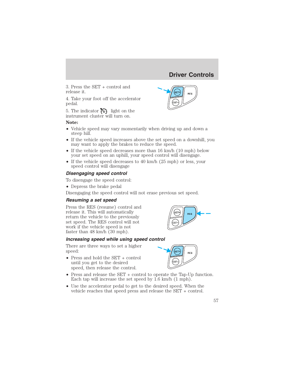 Driver controls | FORD 2003 Windstar v.2 User Manual | Page 57 / 240
