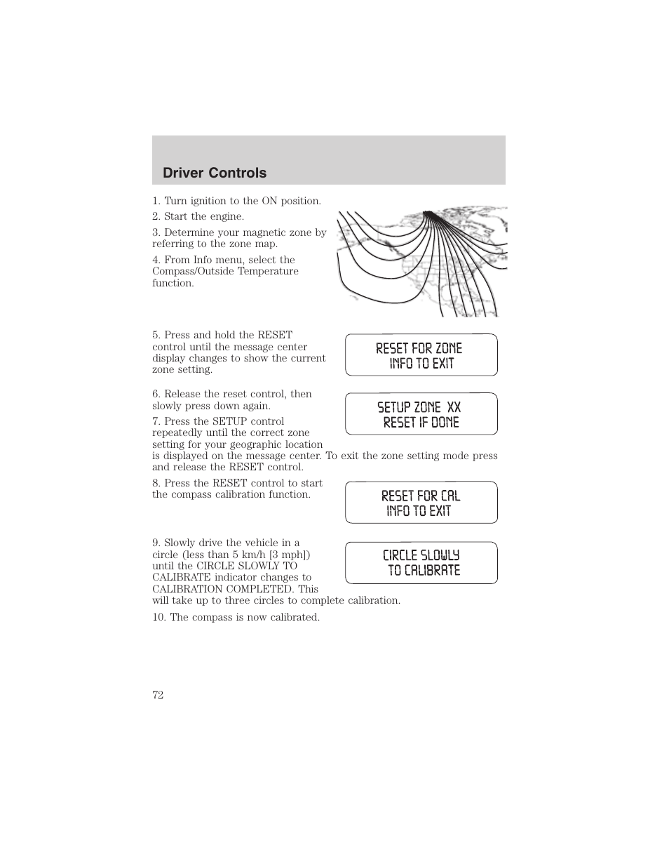 Driver controls | FORD 2003 Windstar v.2 User Manual | Page 72 / 240