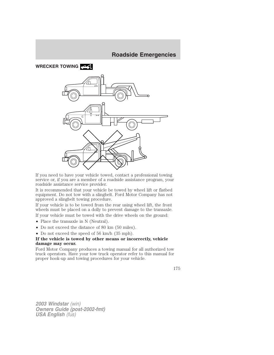 FORD 2003 Windstar v.3 User Manual | Page 175 / 240