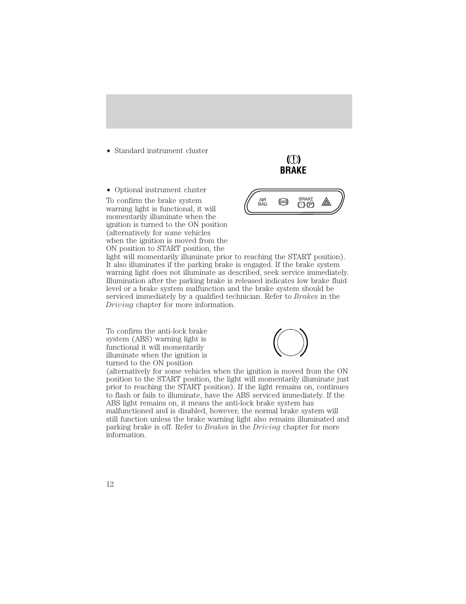 FORD 2002 Crown Victoria v.2 User Manual | Page 12 / 240