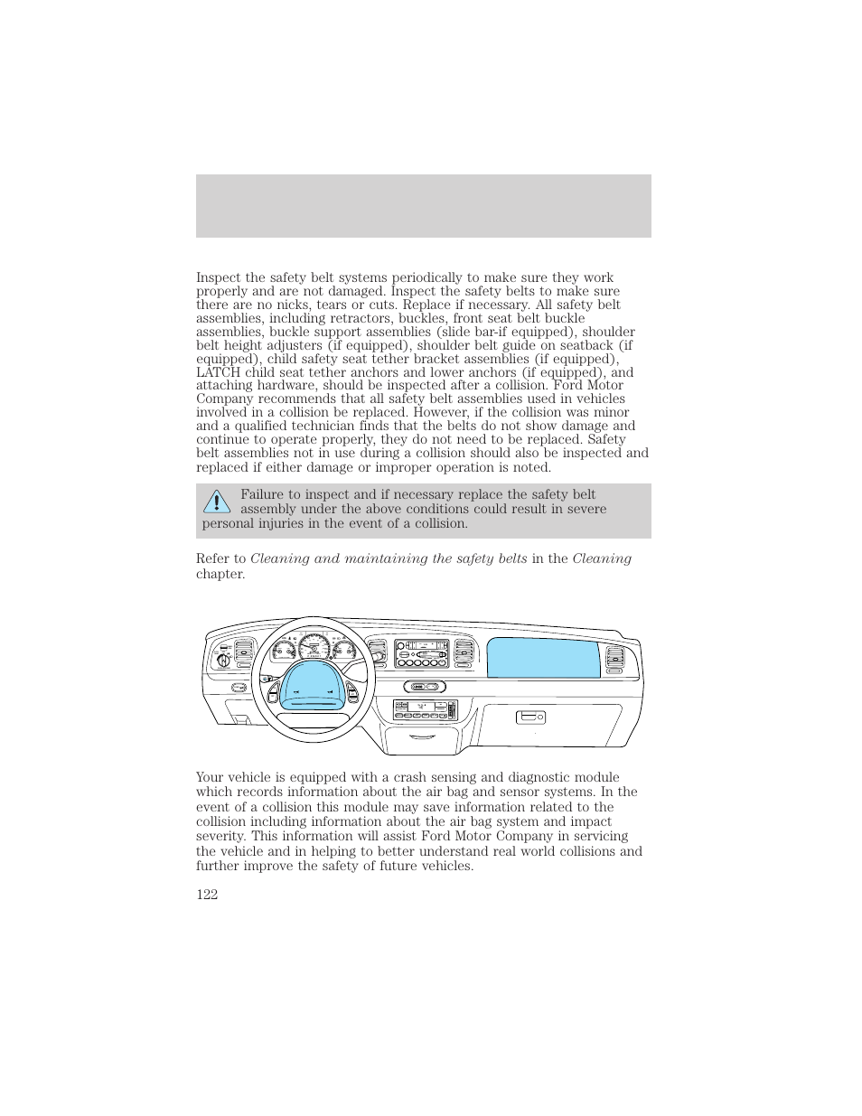 Seating and safety restraints, Hi lo f | FORD 2002 Crown Victoria v.2 User Manual | Page 122 / 240