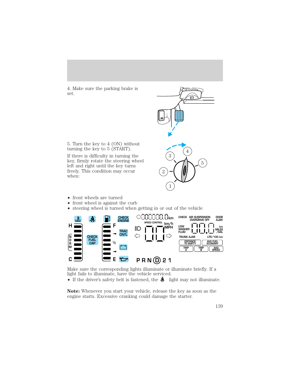 Driving | FORD 2002 Crown Victoria v.2 User Manual | Page 139 / 240