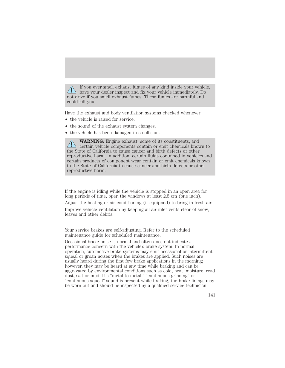 Driving | FORD 2002 Crown Victoria v.2 User Manual | Page 141 / 240