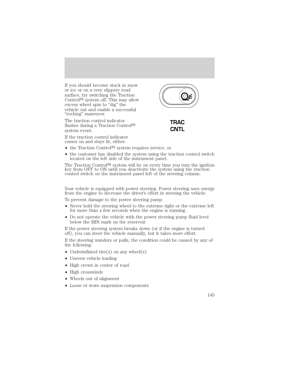 Driving | FORD 2002 Crown Victoria v.2 User Manual | Page 145 / 240