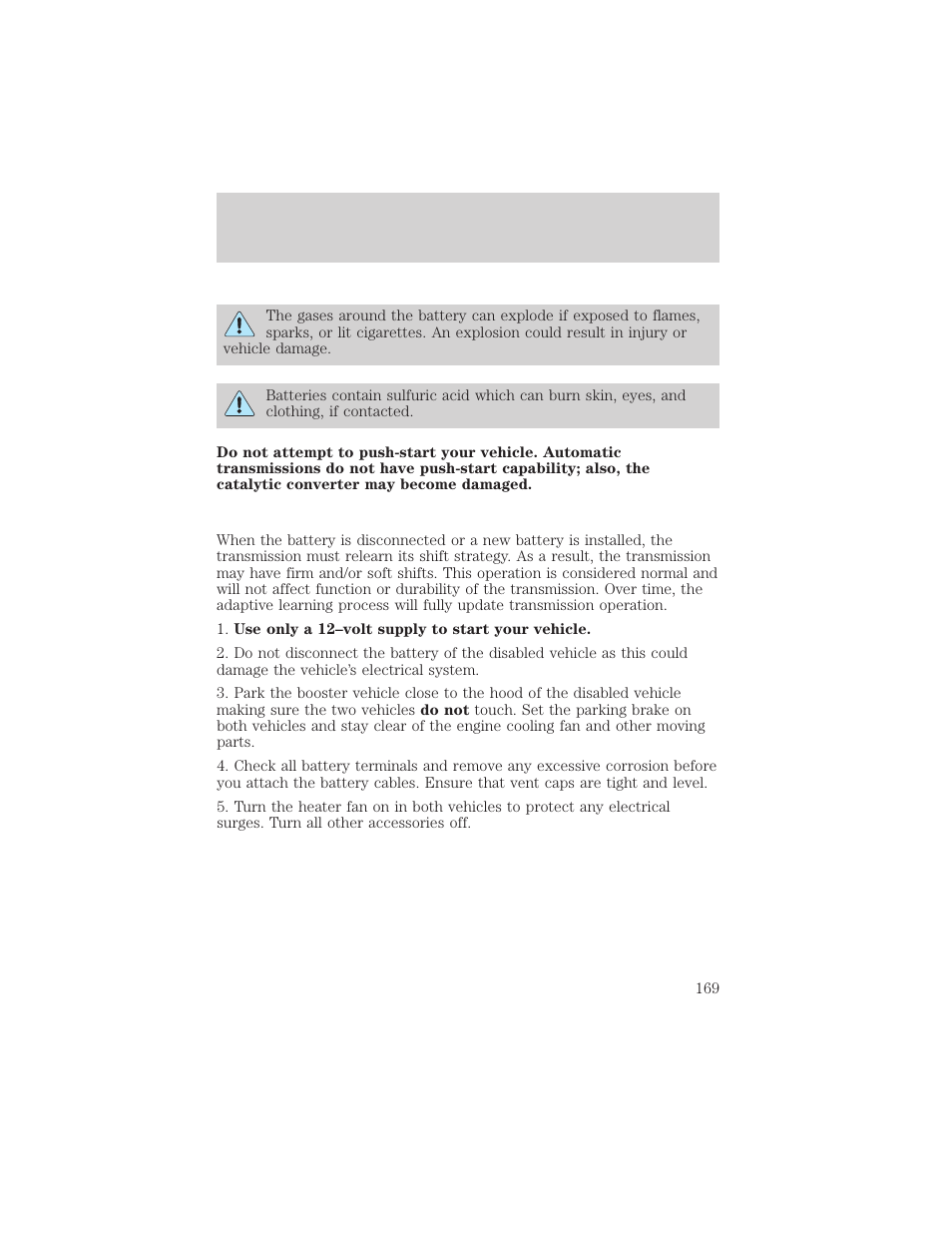 Roadside emergencies | FORD 2002 Crown Victoria v.2 User Manual | Page 169 / 240