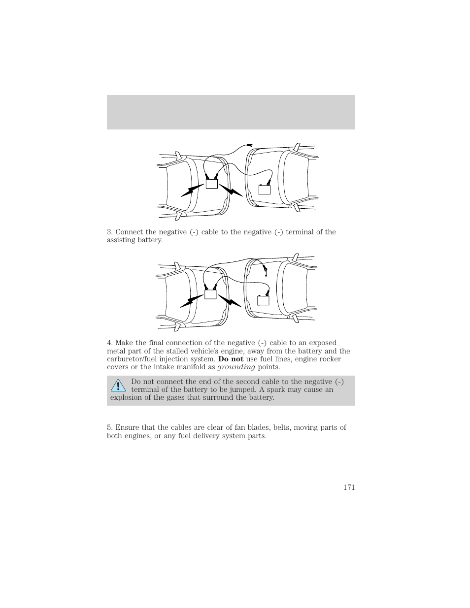 Roadside emergencies | FORD 2002 Crown Victoria v.2 User Manual | Page 171 / 240