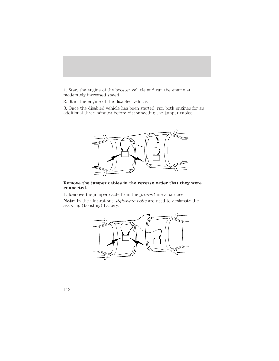 Roadside emergencies | FORD 2002 Crown Victoria v.2 User Manual | Page 172 / 240