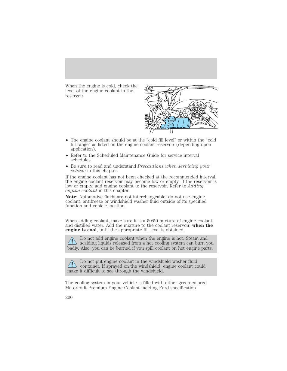 Maintenance and specifications | FORD 2002 Crown Victoria v.2 User Manual | Page 200 / 240