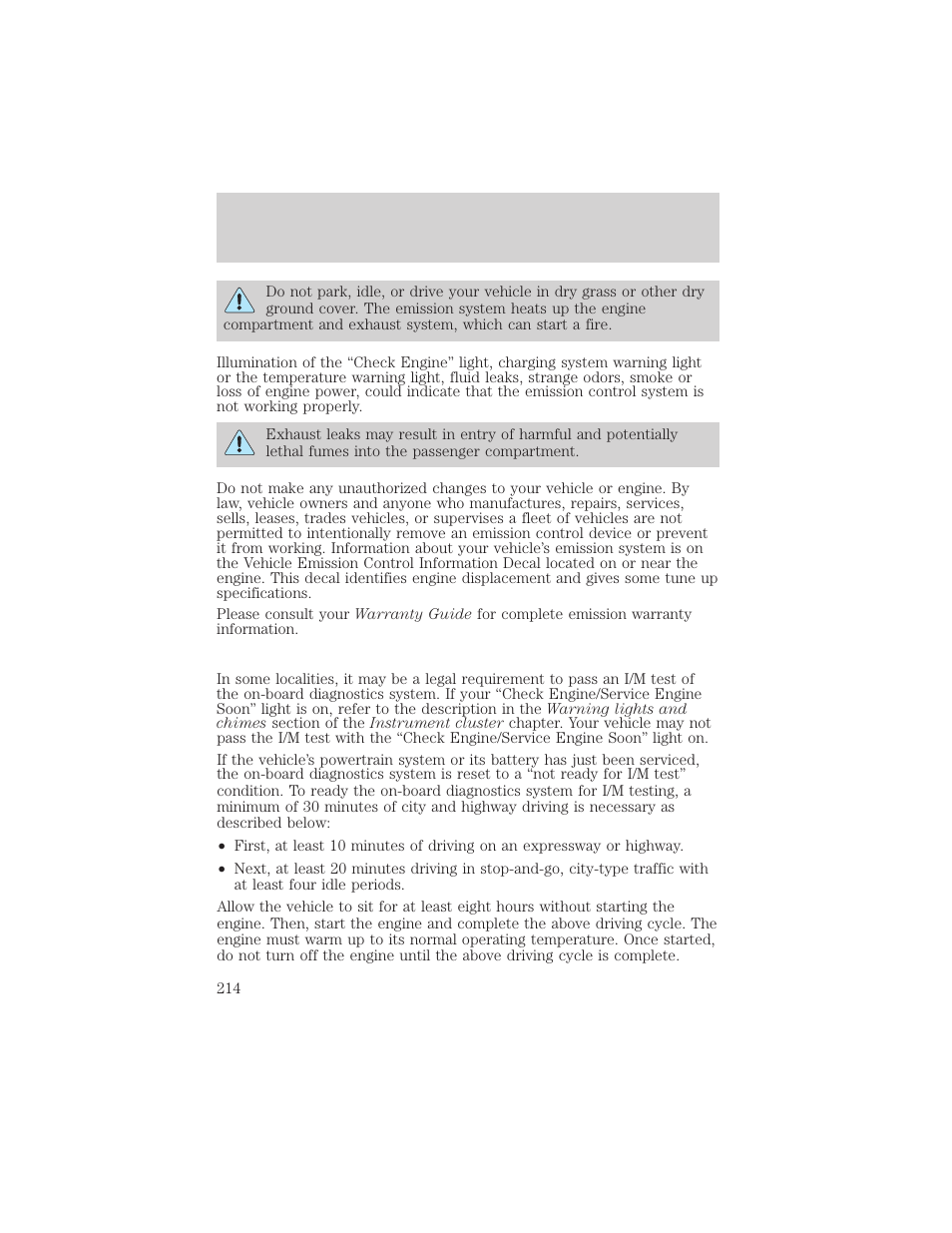 Maintenance and specifications | FORD 2002 Crown Victoria v.2 User Manual | Page 214 / 240