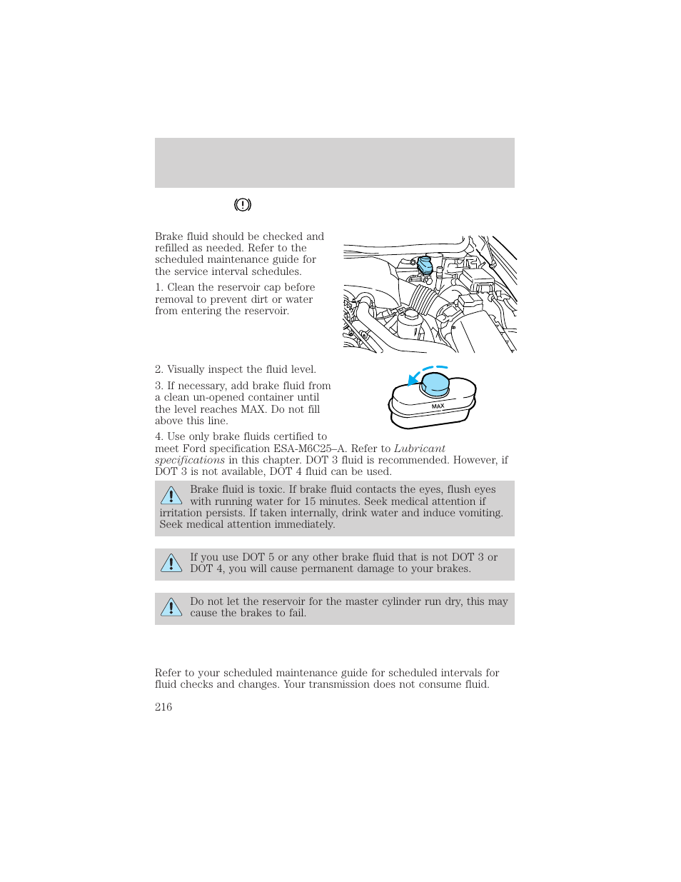 Maintenance and specifications | FORD 2002 Crown Victoria v.2 User Manual | Page 216 / 240