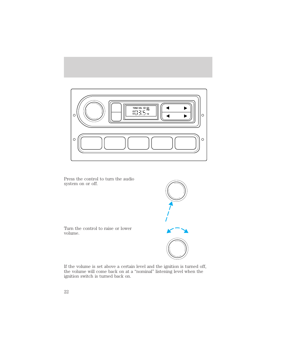 Entertainment systems, 12 3 4 am/fm | FORD 2002 Crown Victoria v.2 User Manual | Page 22 / 240