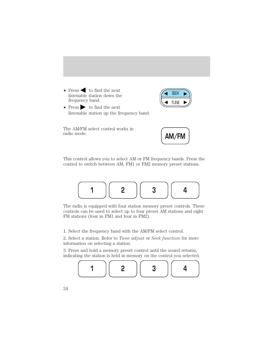 FORD 2002 Crown Victoria v.2 User Manual | Page 24 / 240