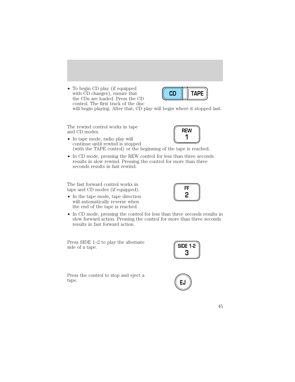 Entertainment systems | FORD 2002 Crown Victoria v.2 User Manual | Page 45 / 240