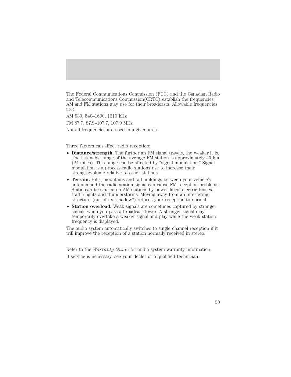 Entertainment systems | FORD 2002 Crown Victoria v.2 User Manual | Page 53 / 240