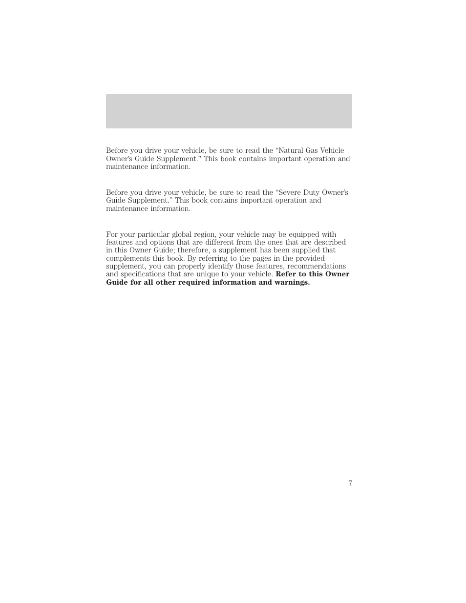 Introduction | FORD 2002 Crown Victoria v.2 User Manual | Page 7 / 240