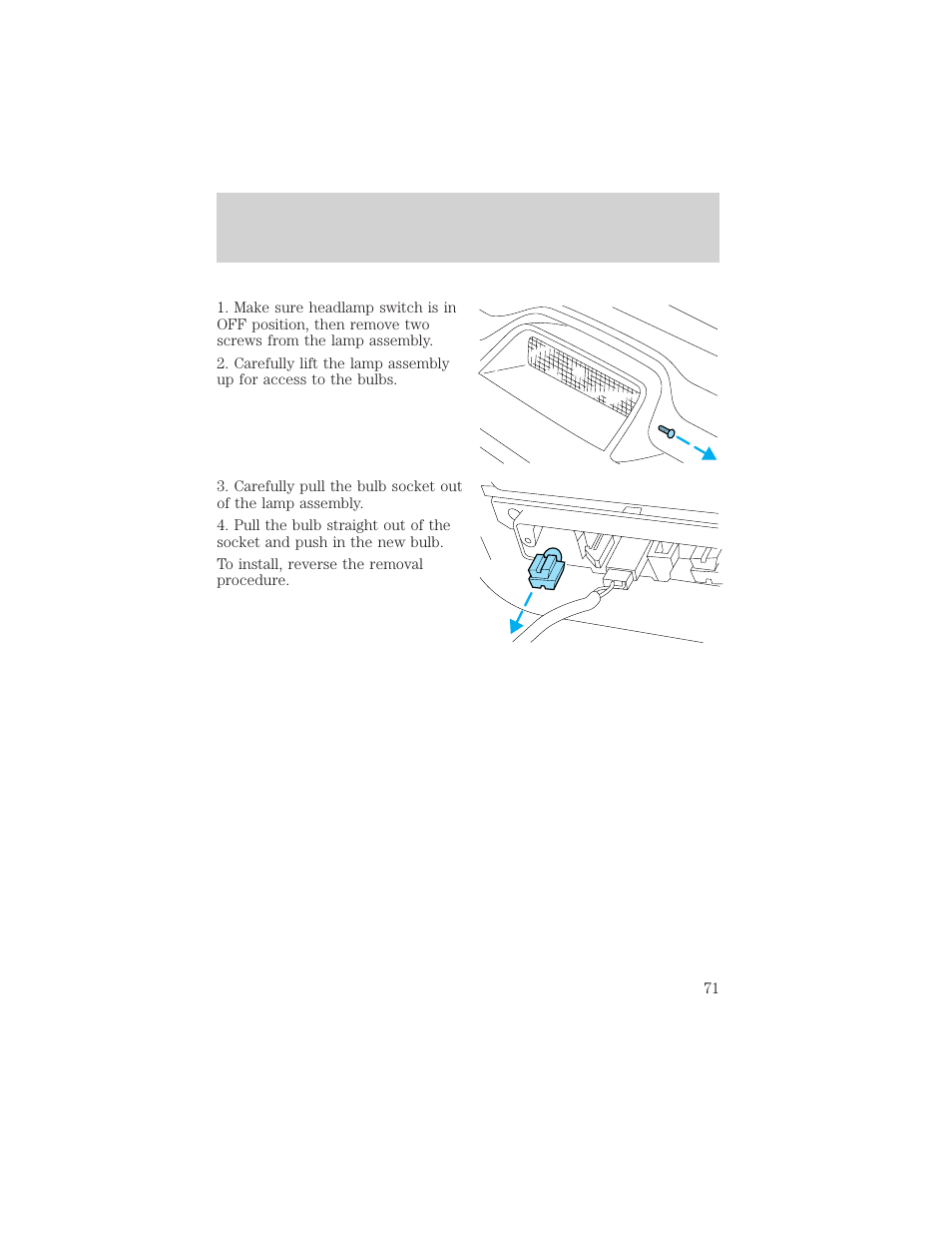 Lights | FORD 2002 Crown Victoria v.2 User Manual | Page 71 / 240