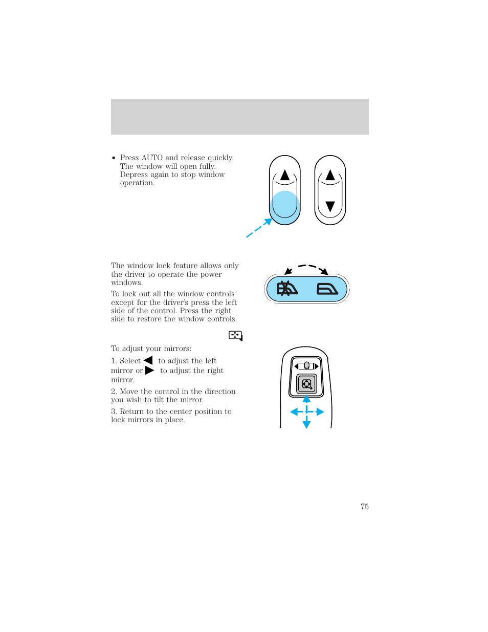 Driver controls | FORD 2002 Crown Victoria v.2 User Manual | Page 75 / 240