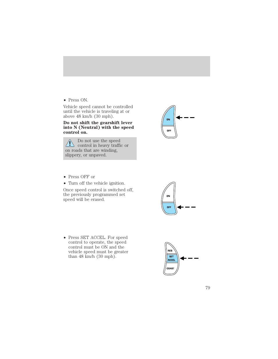 Driver controls | FORD 2002 Crown Victoria v.2 User Manual | Page 79 / 240