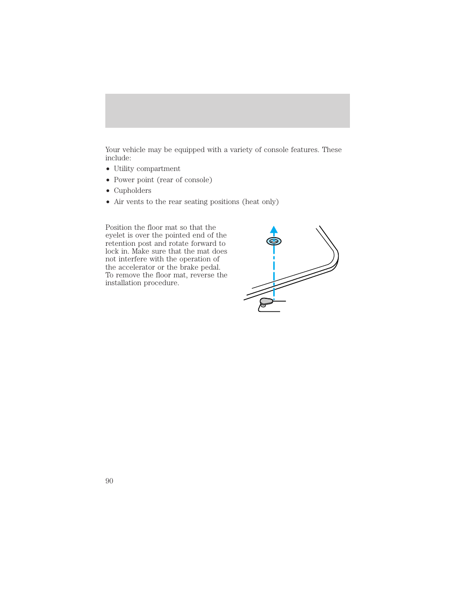 Driver controls | FORD 2002 Crown Victoria v.2 User Manual | Page 90 / 240