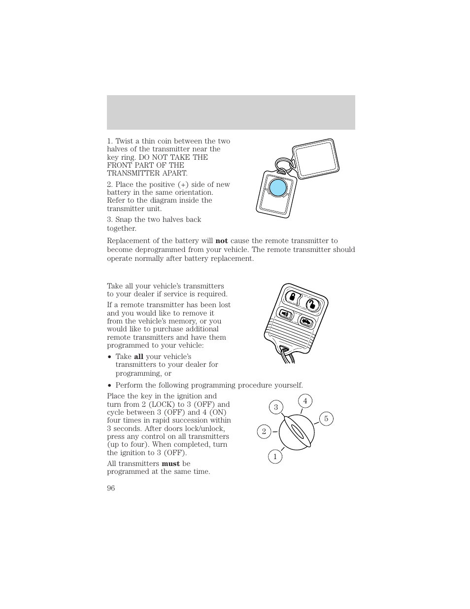Locks and security | FORD 2002 Crown Victoria v.2 User Manual | Page 96 / 240