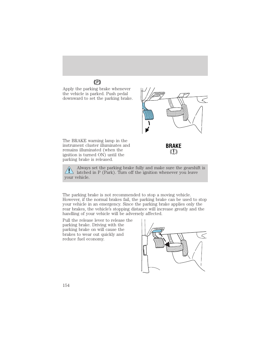 Driving | FORD 2002 E-450 v.1 User Manual | Page 154 / 272