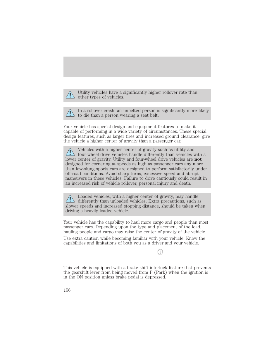 Driving | FORD 2002 E-450 v.1 User Manual | Page 156 / 272