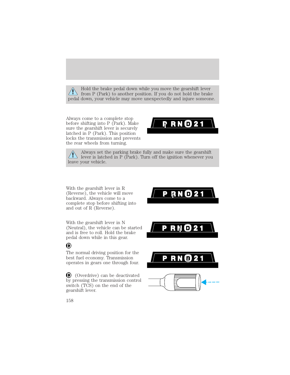 Driving | FORD 2002 E-450 v.1 User Manual | Page 158 / 272