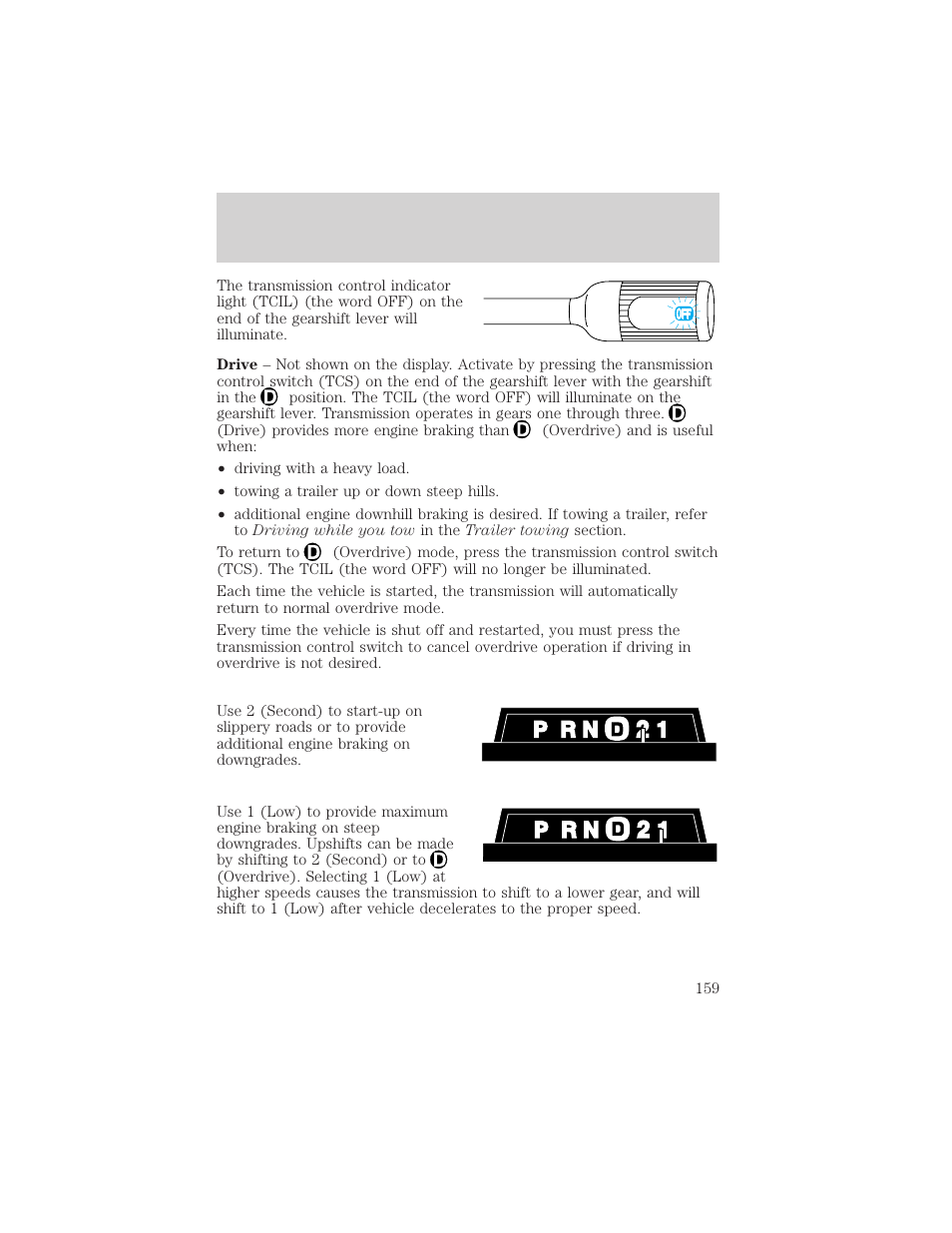 Driving | FORD 2002 E-450 v.1 User Manual | Page 159 / 272