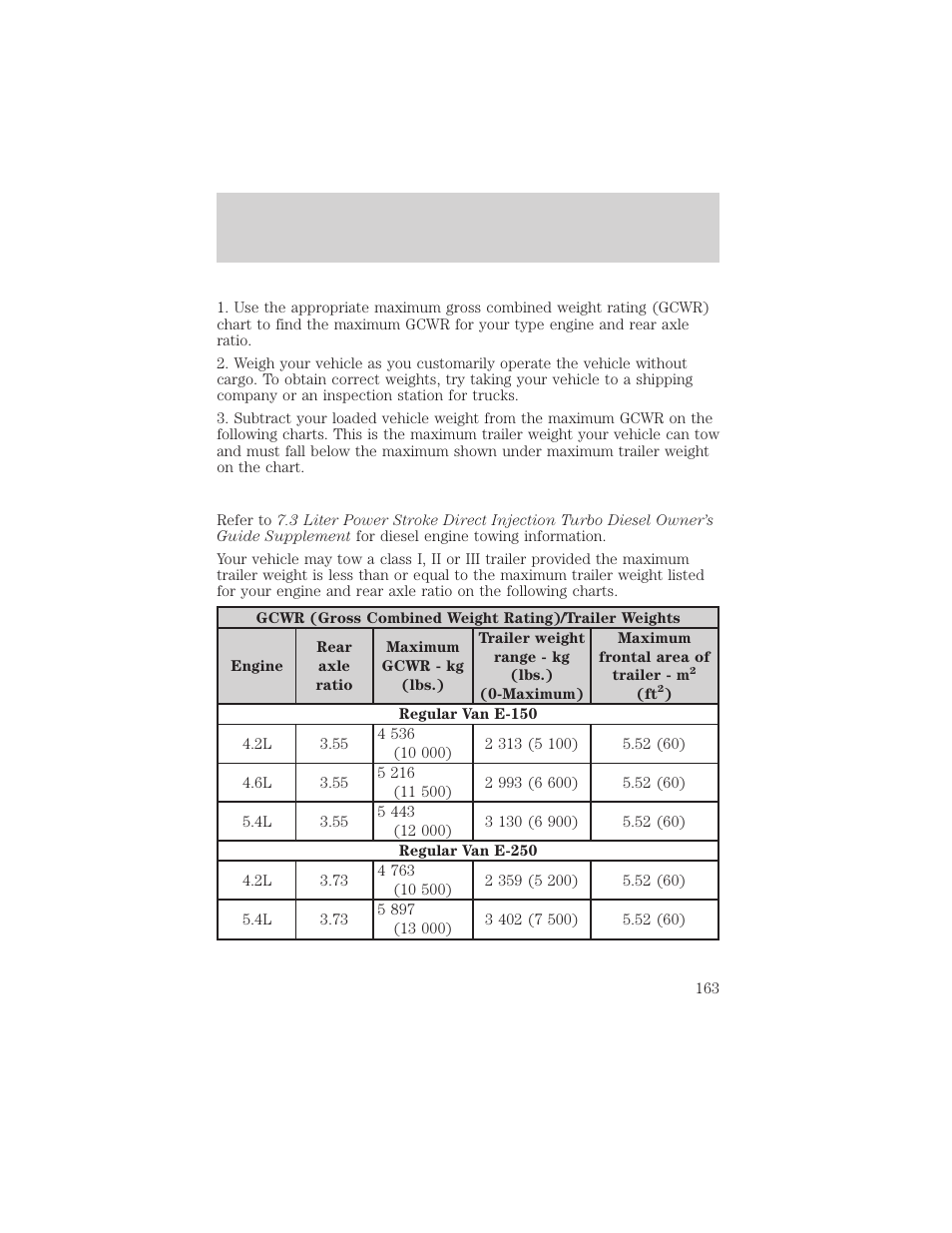 Driving | FORD 2002 E-450 v.1 User Manual | Page 163 / 272