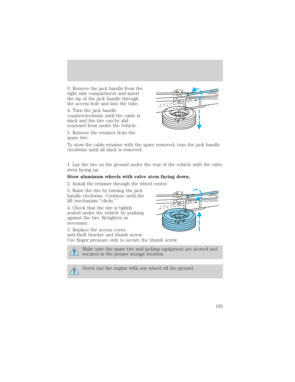 Roadside emergencies | FORD 2002 E-450 v.1 User Manual | Page 185 / 272