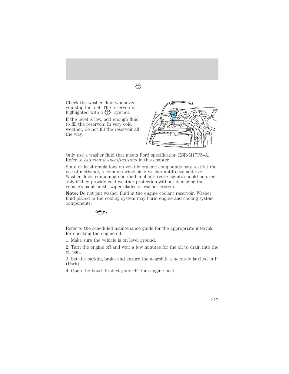 Maintenance and specifications | FORD 2002 E-450 v.1 User Manual | Page 217 / 272