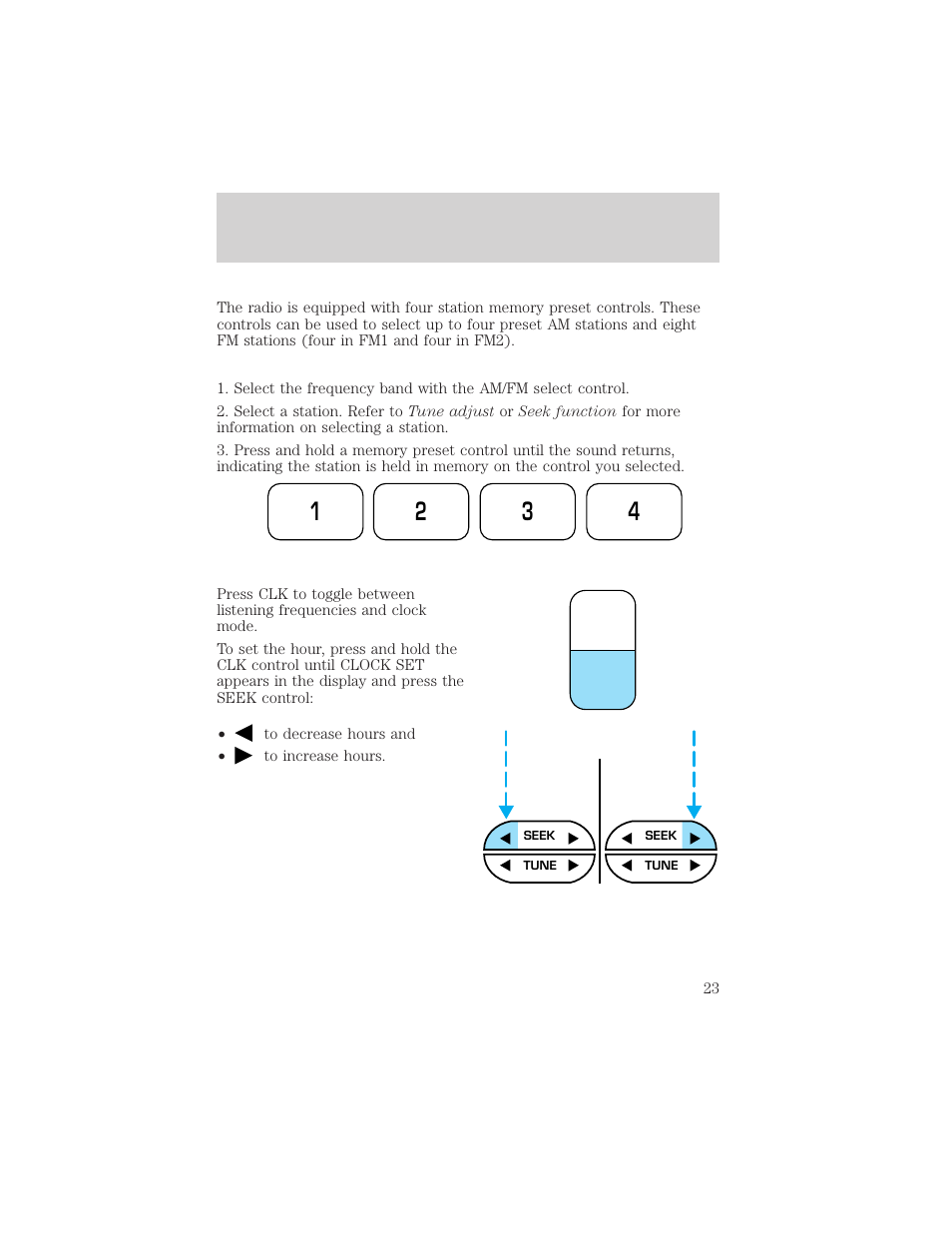 Tone clk | FORD 2002 E-450 v.1 User Manual | Page 23 / 272