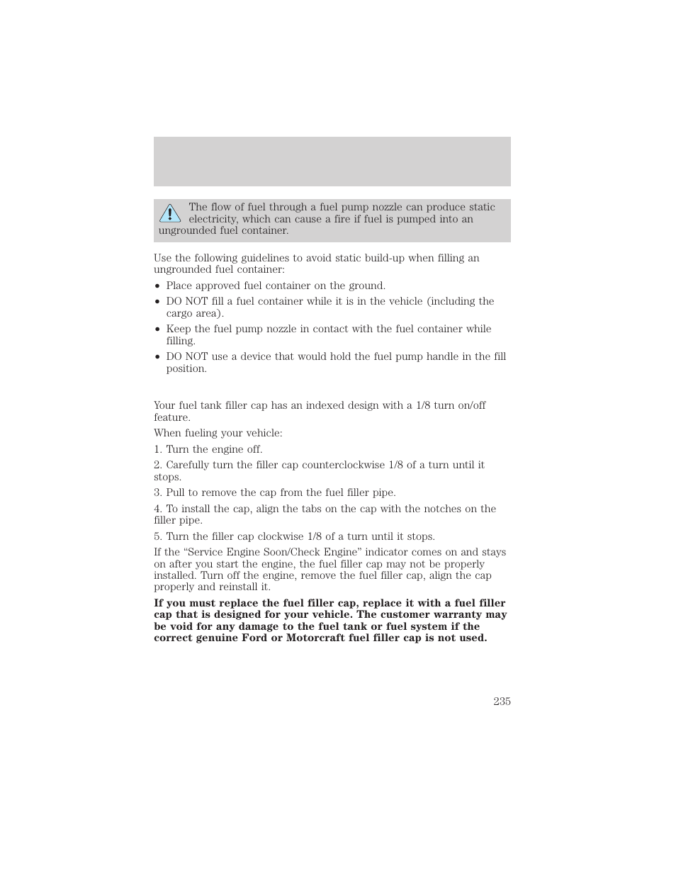 Maintenance and specifications | FORD 2002 E-450 v.1 User Manual | Page 235 / 272