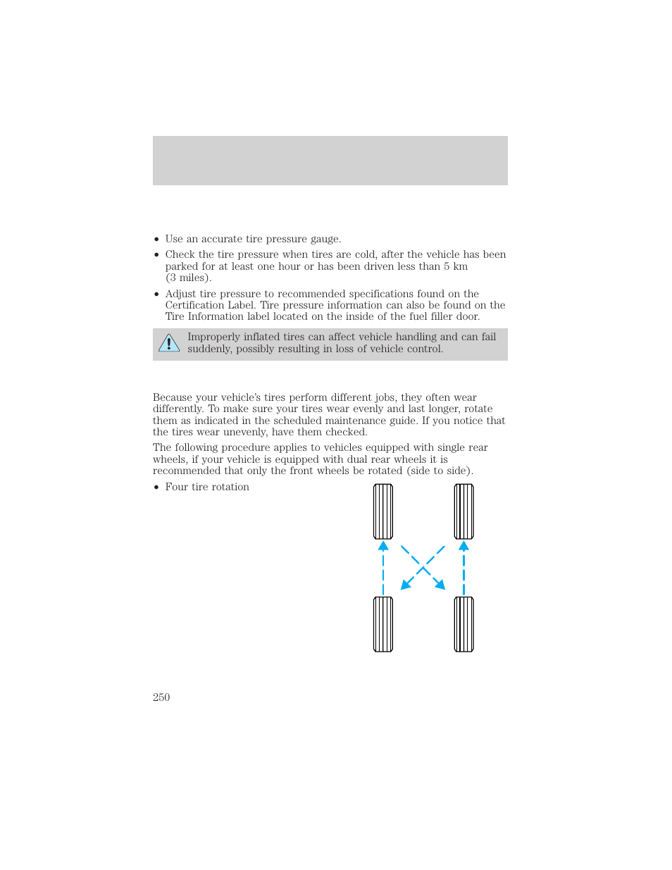 Maintenance and specifications | FORD 2002 E-450 v.1 User Manual | Page 250 / 272