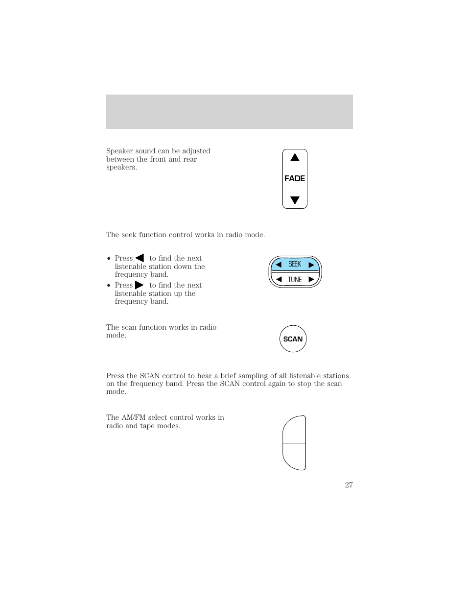 Am fm, Entertainment systems | FORD 2002 E-450 v.1 User Manual | Page 27 / 272
