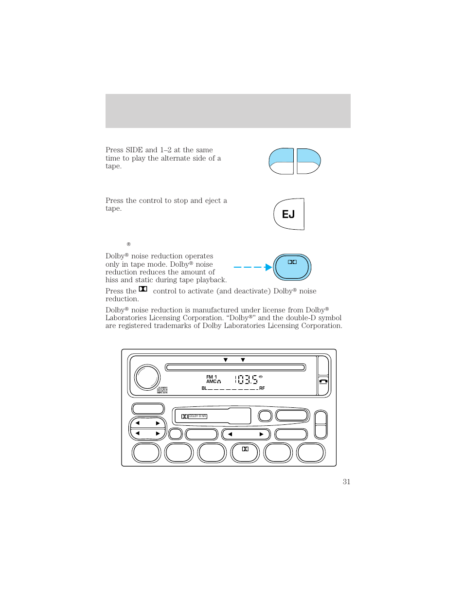 Entertainment systems, Side rew ff 1 - 2 | FORD 2002 E-450 v.1 User Manual | Page 31 / 272