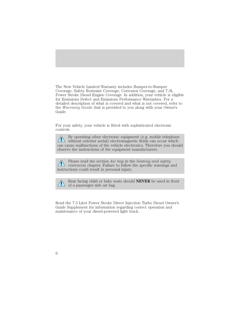 Introduction | FORD 2002 E-450 v.1 User Manual | Page 6 / 272