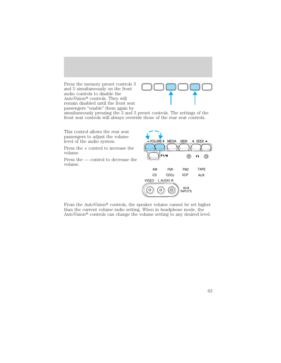 Entertainment systems | FORD 2002 E-450 v.1 User Manual | Page 63 / 272