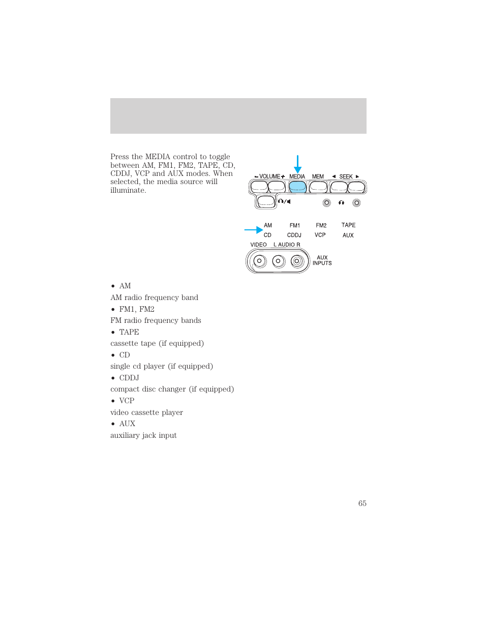 Entertainment systems | FORD 2002 E-450 v.1 User Manual | Page 65 / 272
