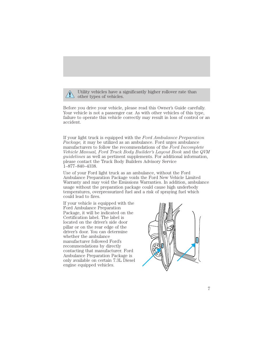 Introduction | FORD 2002 E-450 v.1 User Manual | Page 7 / 272