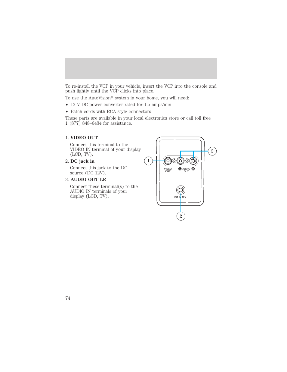 Entertainment systems | FORD 2002 E-450 v.1 User Manual | Page 74 / 272