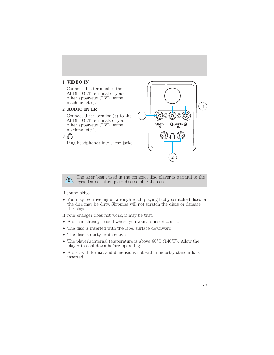 Entertainment systems | FORD 2002 E-450 v.1 User Manual | Page 75 / 272