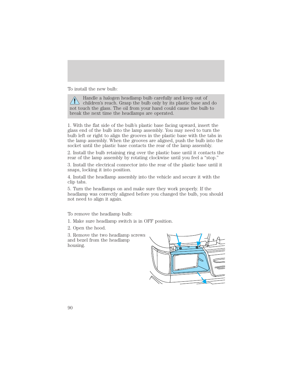 Lights | FORD 2002 E-450 v.1 User Manual | Page 90 / 272