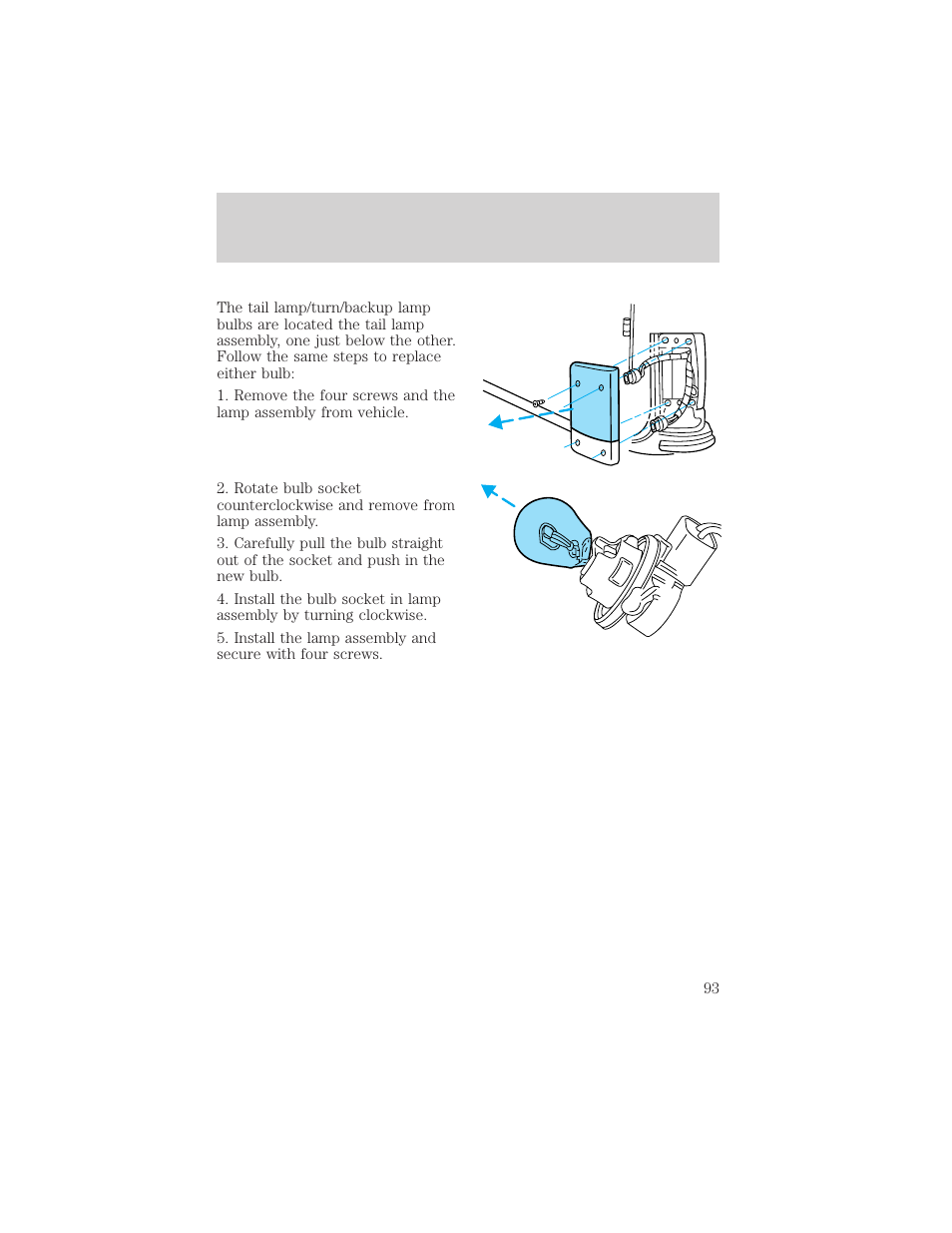 Lights | FORD 2002 E-450 v.1 User Manual | Page 93 / 272