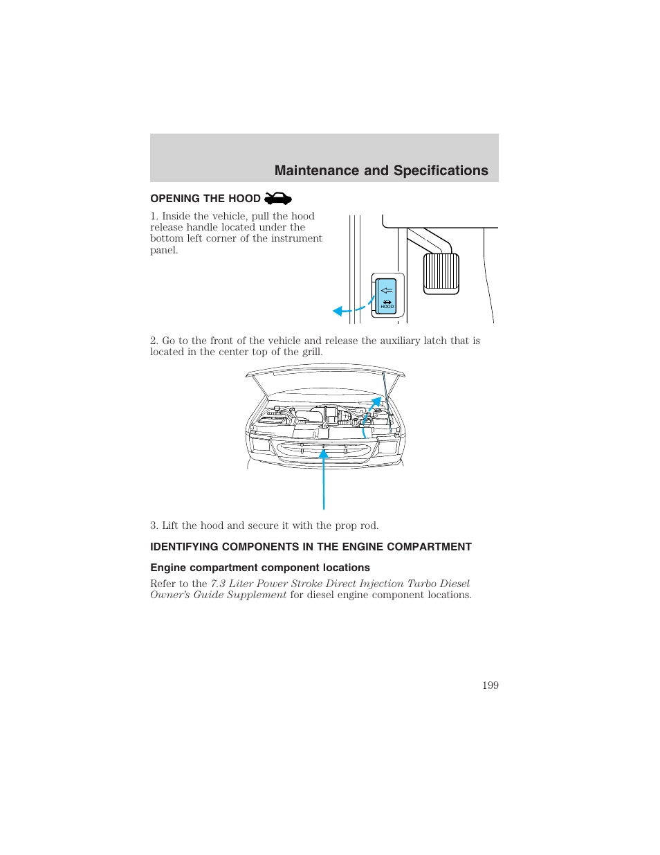 Maintenance and specifications | FORD 2002 E-450 v.2 User Manual | Page 199 / 256