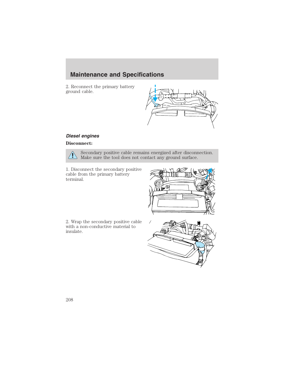 Maintenance and specifications | FORD 2002 E-450 v.2 User Manual | Page 208 / 256