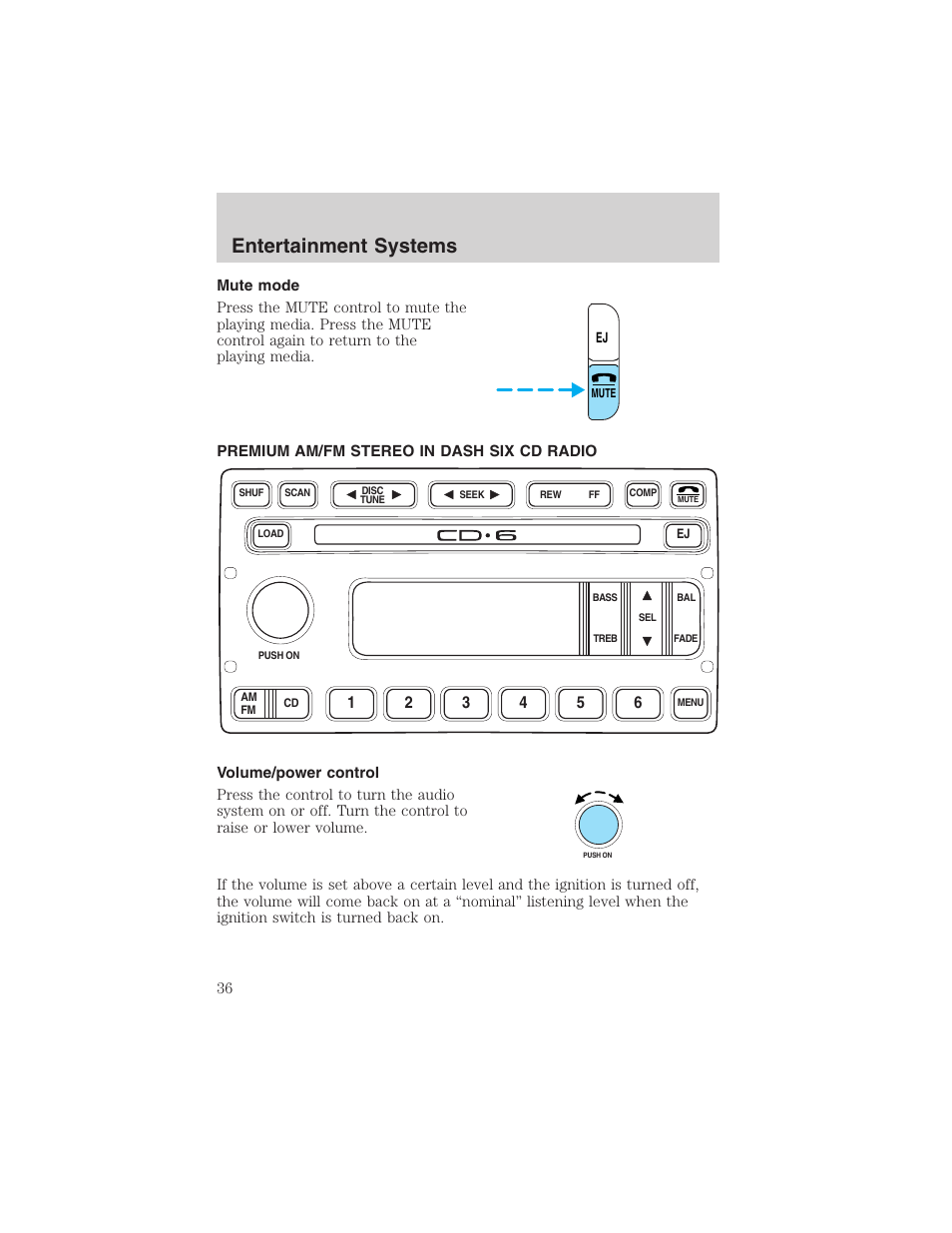 Entertainment systems | FORD 2002 E-450 v.2 User Manual | Page 36 / 256