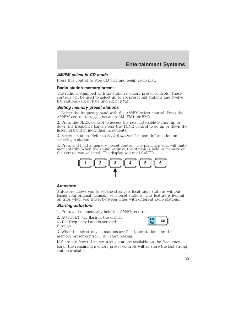 Entertainment systems | FORD 2002 E-450 v.2 User Manual | Page 39 / 256