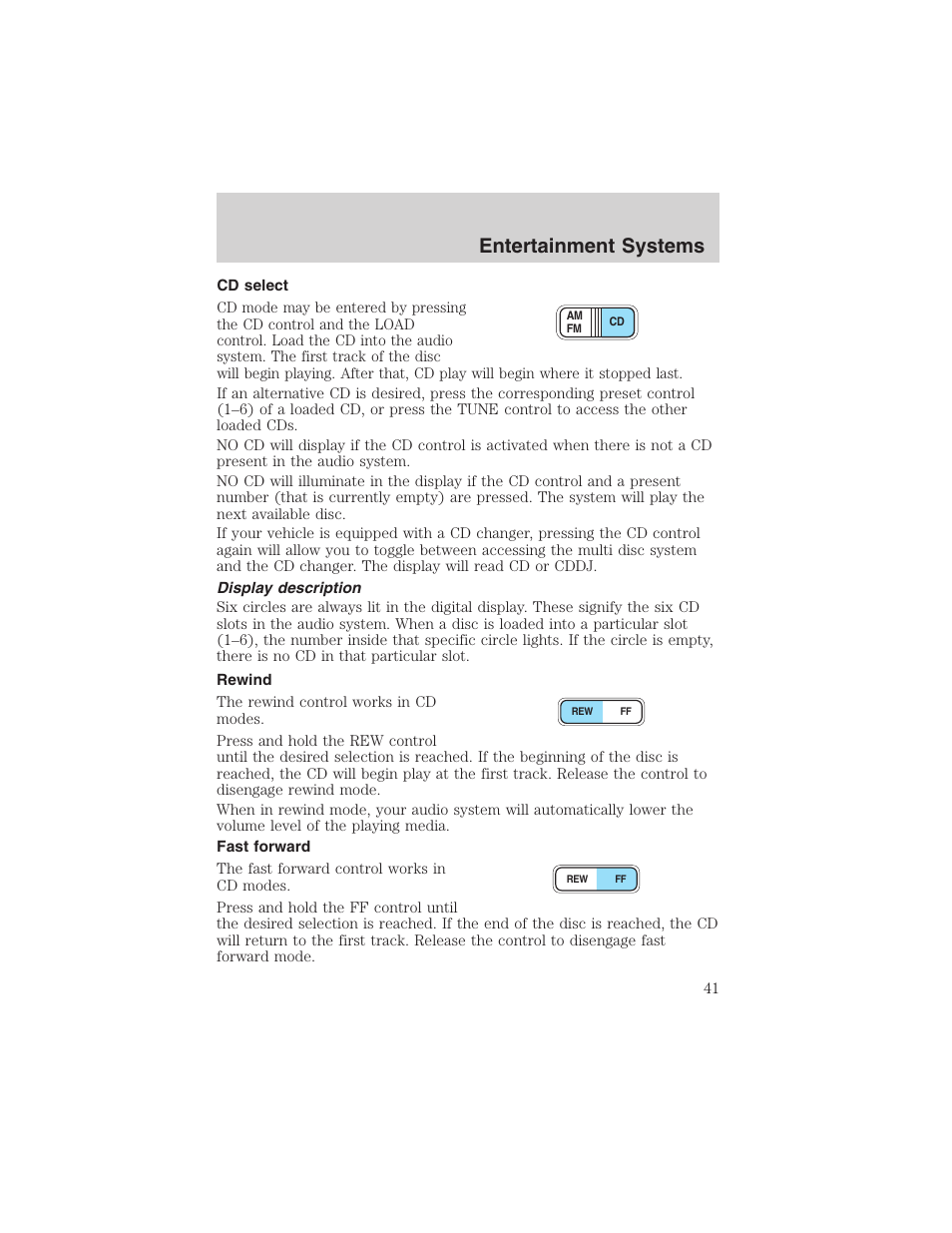 Entertainment systems | FORD 2002 E-450 v.2 User Manual | Page 41 / 256
